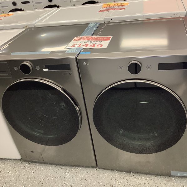 4.5 cu. ft. Stackable Smart Front Load Washer & 7.4 cu. ft. Vented Stackable SMART Gas Dryer